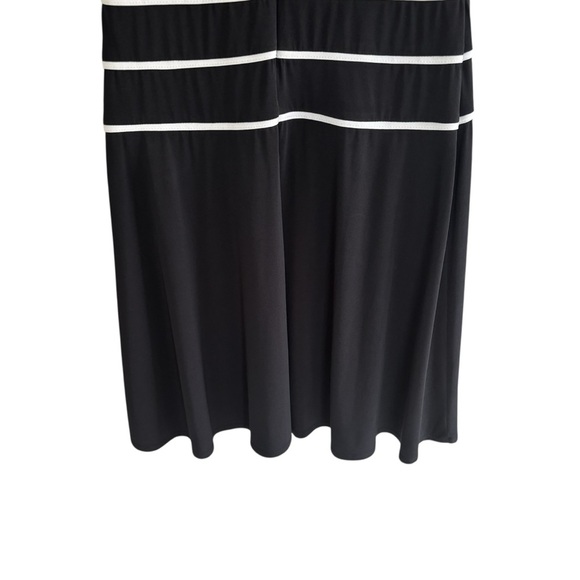 Elegant Black & White Dress Sleeveless A-Line Party Banquet Women's Size 14 - Picture 12 of 15